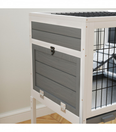 PawHut 14L Small Fish Tank with Filter System, LED Lights, Water Pump, White