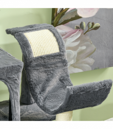 PawHut 177cm Cat Tree for Indoor Cats, Modern Cat Tower with Hammock - Dark Grey