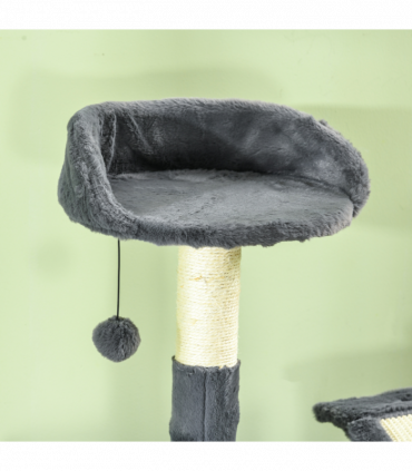PawHut 177cm Cat Tree for Indoor Cats, Modern Cat Tower with Hammock - Dark Grey