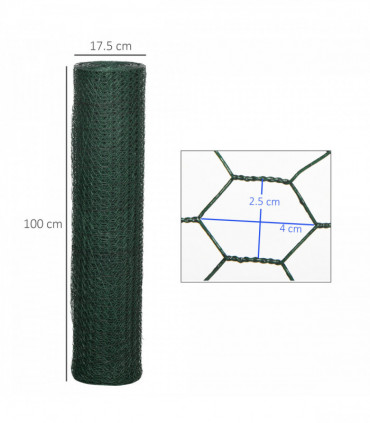 PawHut 1m x 25m Foldable Chicken Wire Mesh, for Rabbits, Ducks, Gooses