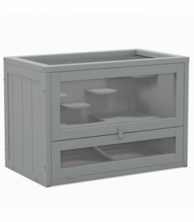 PawHut 2 Levels Wooden Hamster Cage Mice Rodents Hutch Small Animals