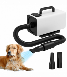 PawHut 2200W Dog Hair Dryer w/ Auto Adjustable Temperature & Airflow, White