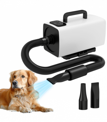 PawHut 2200W Dog Hair Dryer w/ Auto Adjustable Temperature & Airflow, White