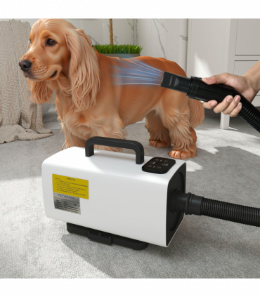 PawHut 2200W Dog Hair Dryer w/ Auto Adjustable Temperature & Airflow, White