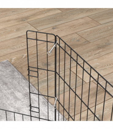 PawHut 24" Pet Dog Playpen, Puppy Cage, Eight-Panel Metal Fence, Run, Garden