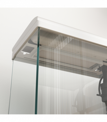 PawHut 27L Glass Fish Tank with Filter System, LED Light, Water Pump, White