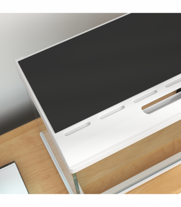 PawHut 27L Glass Fish Tank with Filter System, LED Light, Water Pump, White