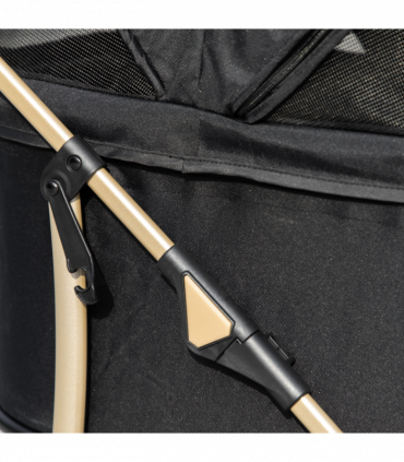 PawHut 3 In 1 Pet Stroller, Detachable Dog Cat Travel Carriage - Black