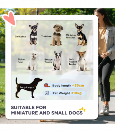 PawHut 3 In 1 Pet Stroller, Detachable Dog Cat Travel Carriage - Yellow