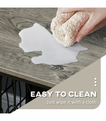 PawHut 37" Dog Crate Furniture End Table w/ Cushion for Large Dogs