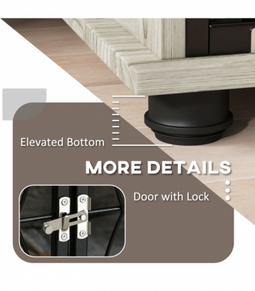 PawHut 37" Dog Crate Furniture End Table w/ Cushion for Large Dogs