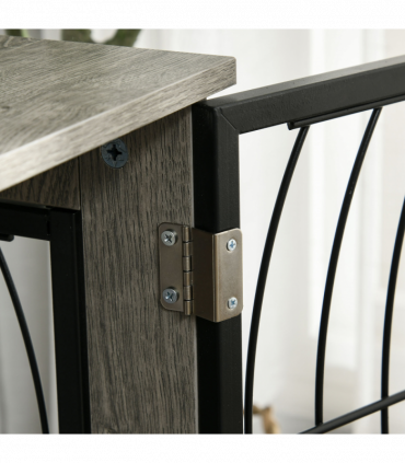 PawHut 37" Dog Crate Furniture End Table w/ Cushion for Large Dogs