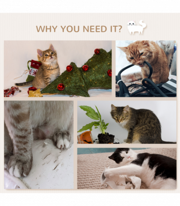 PawHut 3PCs Wall Mounted Cat Tree Cat Climbing Shelf Set Scratching Post