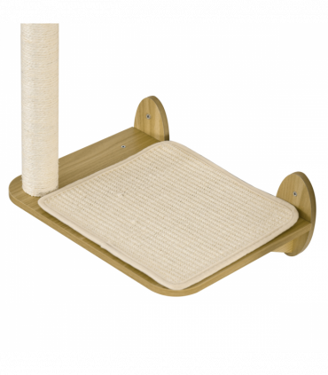 PawHut 3PCs Wall Mounted Cat Tree Cat Climbing Shelf Set Scratching Post