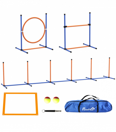 PawHut 4 Pcs Dog Agility Training Equipment, Dog Outdoor Games w/ Carry Bag