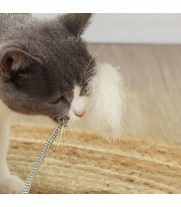 PawHut 49cm Cat Scratching Post with Interactive Track Ball Toy for Indoor