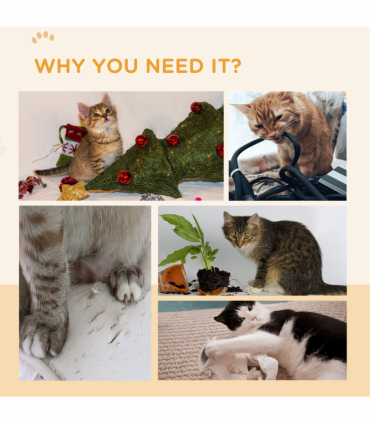 PawHut 4PCs Cat Scratch Pad Reversible, Replacement for Cat Treadmill, 55 x 26cm