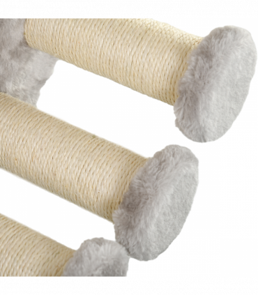 PawHut 4PCs Cat Wall Furniture with Hammock, Ladder, Platforms, Steps, Grey