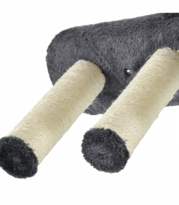 PawHut 4PCs Wall Mounted Cat Tree Cat Wall Shelves W/ Scratching Post Dark Grey