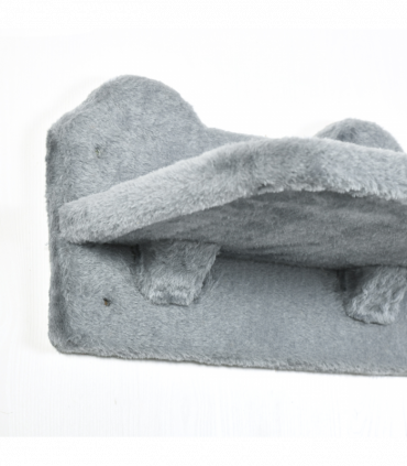 PawHut 4PCs Wall Mounted Cat Tree Cat Wall Shelves W/ Scratching Post Grey