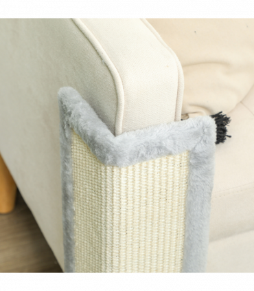 PawHut 56cm Corner Cat Scratching Post with Sisal Scratching Pad, Grey