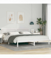 vidaXL Bed Frame with Headboard White 200 x 200 cm Solid pine wood