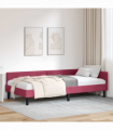 vidaXL Corner Bed Frame with Headboard Manual Wine red 90 x 200 cm