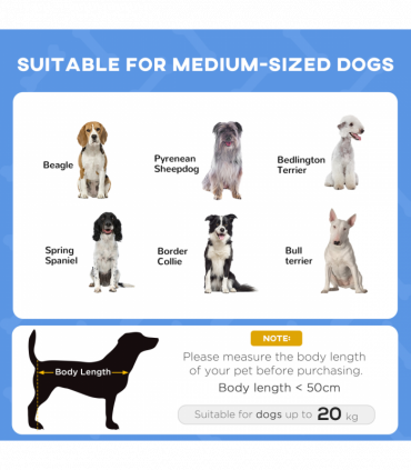 PawHut 76cm Elevated Dog Bed Cooling Raised Pet Cot UV Protection Canopy Blue