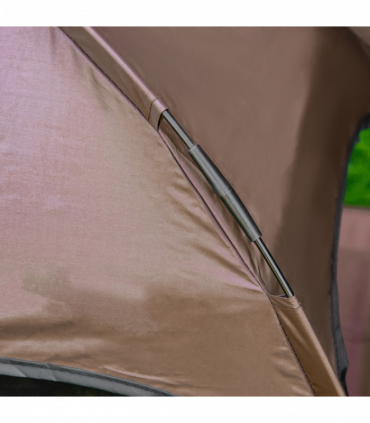 PawHut 76cm Elevated Dog Bed Cooling Raised Pet Cot UV Protection Canopy Coffee