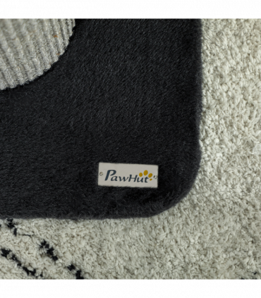 PawHut 78cm Tall Cat Scratching Post with 3 Toy Feathers, Black