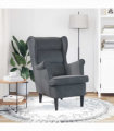 vidaXL Armchair Dark grey 71 x 92 x 91 cm Velvet