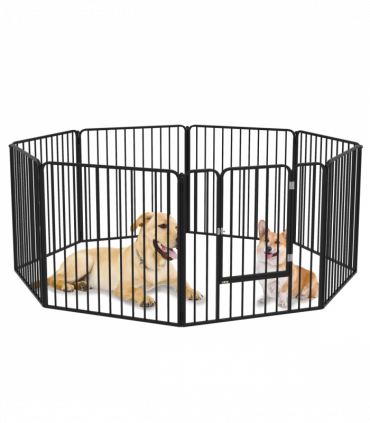 PawHut 80cm 8 Panels Heavy-Duty Dog Playpen for Small, Medium Dogs
