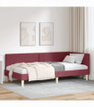 vidaXL Corner Bed Frame Other with Headboard Wine red 90 x 200 cm