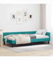 vidaXL Corner Bed Frame with Headboard Manual Turquoise 80 x 200 cm