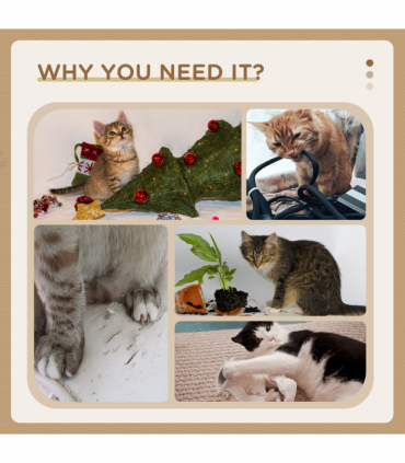 PawHut 81cm Cat Scratching Post w/ Sisal Rope, Hanging Ball Soft Plush Brown