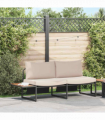 vidaXL Garden Sofa with Cushion Brown 200.5 x 70 x 85.5cm Metal