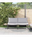 vidaXL Garden Sofa with Cushion Brown 200.5 x 70 x 85.5cm Metal