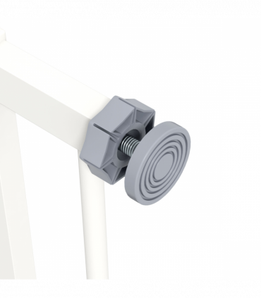 PawHut Adjustable Safety Gate w/ 1 Extensions and Four Adjustable Screws, White