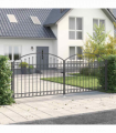 vidaXL Fence gate Other Adjustable Grey 400 x 150 cm Steel