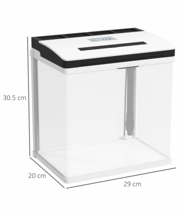 PawHut Aquarium 13L Glass Fish Tank w/ Filter, LED Lighting, Water Pump