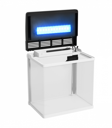 PawHut Aquarium 13L Glass Fish Tank w/ Filter, LED Lighting, Water Pump