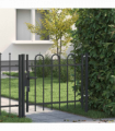 vidaXL Fence Gate Grey 100 x 75 cm Powder coated steel