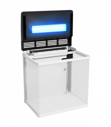 PawHut Aquarium 28L Glass Fish Tank w/ Filter, LED Lighting, Water Pump