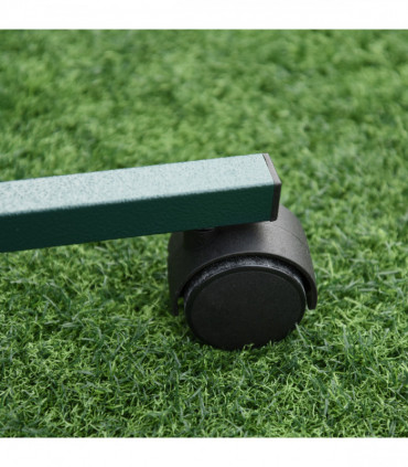 PawHut Bird Perch Stand, T-Stand Bird Training with Perch, Wheels, Bowls, Green