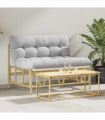 vidaXL Garden Bench Light grey 110 x 75x 71 cm Steel