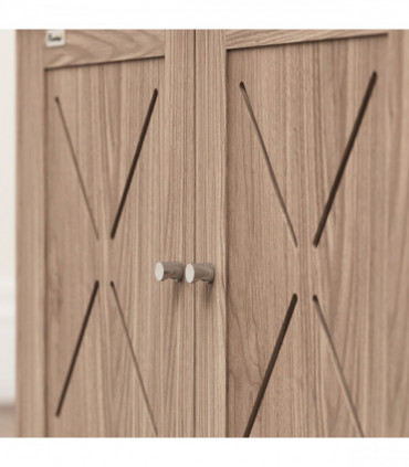 PawHut Cat Litter Box Enclosure, Litter Box Furniture, Walnut Brown