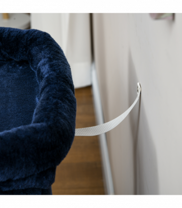 PawHut Cat Rest & Play Activity Tree w/ 2 House Perch Scratching Post Navy Blue