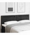 vidaXL Headboard Wall-mounted with Headboard Manual Black 180 cm PVC