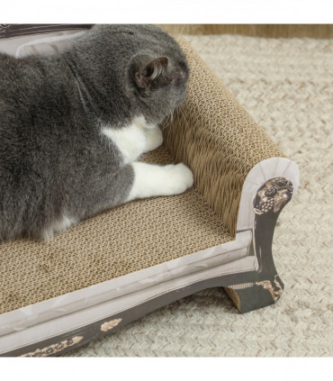 PawHut Cat Scratching Board with Organic Catnip for Indoor Cats, Brown