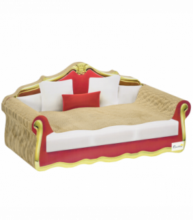 PawHut Cat Scratching Board, Cardboard Lounge Sofa with Catnip, 58 x 29.5 x 29cm